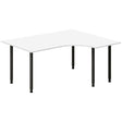 Ergoff Skrivebord DNA, Hvid 1600x1200mm Højre I-ben/Sort – Skriveborde (billede 1)