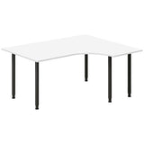 Ergoff Skrivebord DNA, Hvid 1600x1200mm Højre I-ben/Sort – Skriveborde (billede 1)
