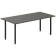 Ergoff Skrivebord DNA, Antracit 1800x800 mm I-ben/Sort – Skriveborde (billede 1)