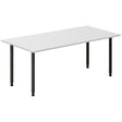 Ergoff Skrivebord DNA, Lysgrå 1800x800 mm I-ben/Sort – Skriveborde (billede 1)