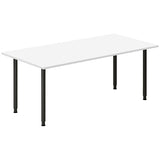 Ergoff Skrivebord DNA, Hvid 1800x800mm I-ben/Sort – Skriveborde (billede 1)
