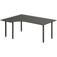 Ergoff Skrivebord DNA, Antracit 1800x1200 mm Venstre I-ben/Sort – Skriveborde (billede 1)
