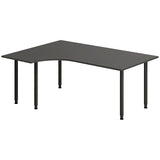 Ergoff Skrivebord DNA, Antracit 1800x1200 mm Venstre I-ben/Sort – Skriveborde (billede 1)