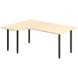 Ergoff Skrivebord DNA, Birk 1800x1200 mm Venstre I-ben/Sort – Skriveborde (billede 1)