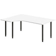 Ergoff Skrivebord DNA, Hvid 1800x1200mm Venstre I-ben/Sort – Skriveborde (billede 1)