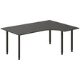 Ergoff Skrivebord DNA, Antracit 1800x1200 mm Højre I-ben/Sort – Skriveborde (billede 1)