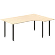 Ergoff Skrivebord DNA, Birk 1800x1200 mm Højre I-ben/Sort – Skriveborde (billede 1)