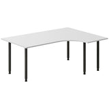 Ergoff Skrivebord DNA, Lysgrå 1800x1200 mm Højre I-ben/Sort – Skriveborde (billede 1)