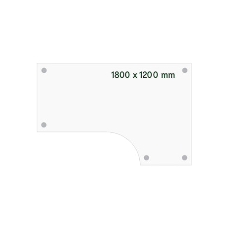 Ergoff Skrivebord DNA, Lysgrå 1800x1200 mm Højre I-ben/Sort – Skriveborde (billede 2)