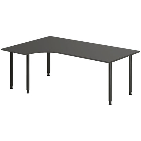Skrivebord DNA, Antracit 2000x1200 mm Venstre I-ben/Sort – image 3