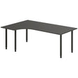 Ergoff Skrivebord DNA, Antracit 2000x1200 mm Venstre I-ben/Sort – Skriveborde (billede 1)