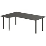 Ergoff Skrivebord DNA, Antracit 2000x1200 mm Venstre I-ben/Sort – Skriveborde (billede 1)