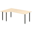 Ergoff Skrivebord DNA, Birk 2000x1200 mm Venstre I-ben/Sort – Skriveborde (billede 1)