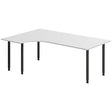 Ergoff Skrivebord DNA, Lysgrå 2000x1200 mm Venstre I-ben/Sort – Skriveborde (billede 1)
