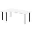 Ergoff Skrivebord DNA, Hvid 2000x1200mm Venstre I-ben/Sort – Skriveborde (billede 1)