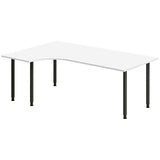 Ergoff Skrivebord DNA, Hvid 2000x1200mm Venstre I-ben/Sort – Skriveborde (billede 1)