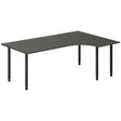 Ergoff Skrivebord DNA, Antracit 2000x1200 mm Højre I-ben/Sort – Skriveborde (billede 1)