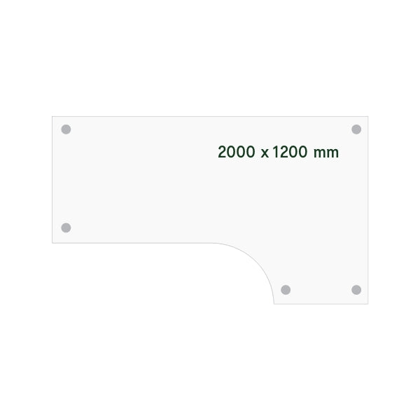 Ergoff Skrivebord DNA, Antracit 2000x1200 mm Højre I-ben/Sort – Skriveborde (billede 2)