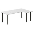 Ergoff Skrivebord DNA, Lysgrå 2000x1200 mm Højre I-ben/Sort – Skriveborde (billede 1)