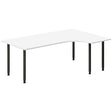 Ergoff Skrivebord DNA, Hvid 2000x1200mm Højre I-ben/Sort – Skriveborde (billede 1)