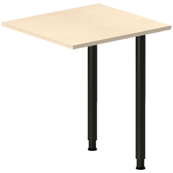 Ergoff Skrivebord, tilbyg DNA Birk 600x600 mm I-ben Sort – Skrivebordstilbyg (billede 1)