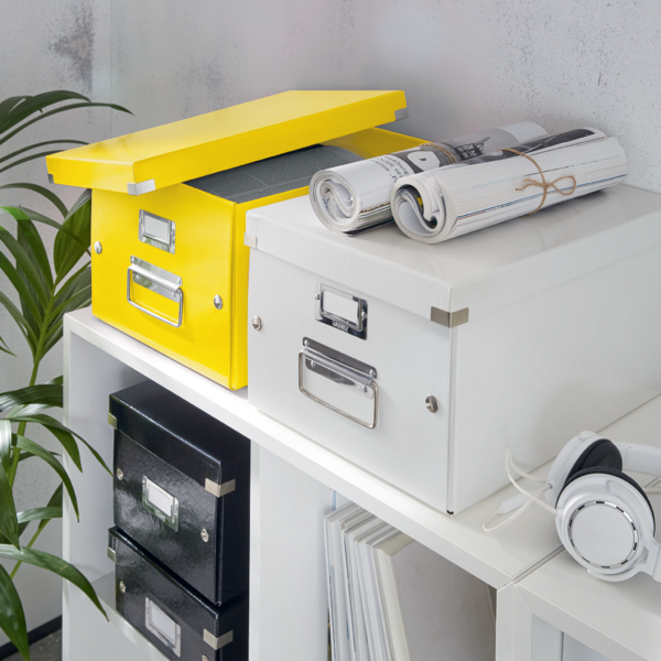 Arkivboks Click&Store mellem gul