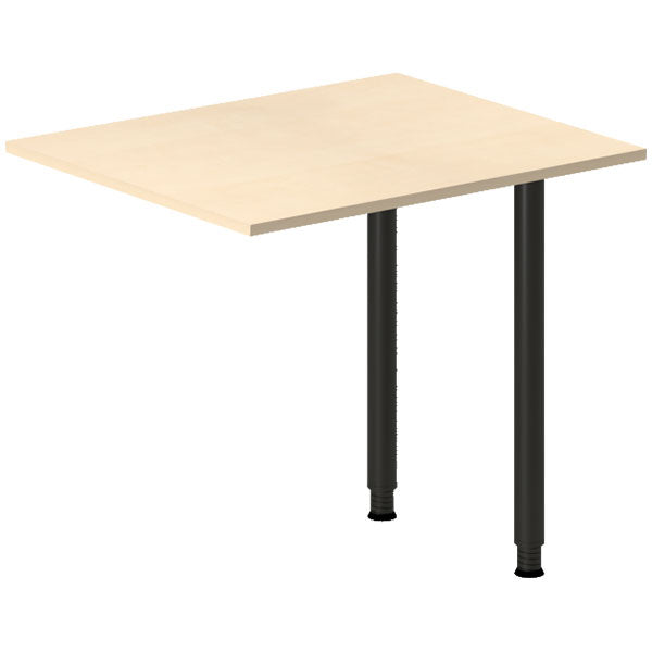 Ergoff Skrivebord, tilbyg DNA Birk 800x600 mm I-ben Sort – Skrivebordstilbyg (billede 1)