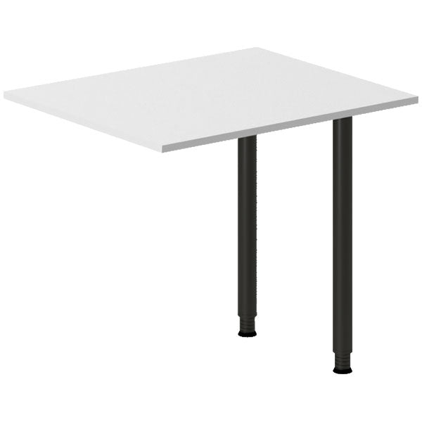 Ergoff Skrivebord, tilbyg DNA Lys grå 800x600 mm I-ben Sort – Skrivebordstilbyg (billede 1)