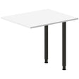 Ergoff Skrivebord, tilbyg DNA Hvid 800x600mm I-ben Sort – Skrivebordstilbyg (billede 1)