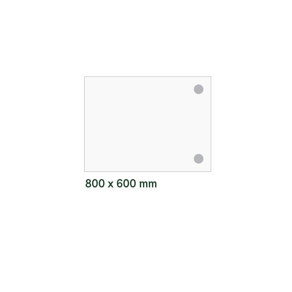 Skrivebord, tilbyg DNA Hvid 800x600mm I-ben Sort