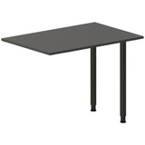 Ergoff Skrivebord, tilbyg DNA Antracit 1000x600 mm I-ben Sort – Skrivebordstilbyg (billede 1)