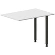 Ergoff Skrivebord, tilbyg DNA Lys grå 1000x600 mm I-ben Sort – Skrivebordstilbyg (billede 1)