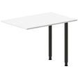 Ergoff Skrivebord, tilbyg DNA Hvid 1000x600mm I-ben Sort – Skrivebordstilbyg (billede 1)