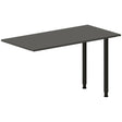 Ergoff Skrivebord, tilbyg DNA Antracit 1200x600 mm I-ben Sort – Skrivebordstilbyg (billede 1)
