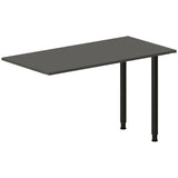 Ergoff Skrivebord, tilbyg DNA Antracit 1200x600 mm I-ben Sort – Skrivebordstilbyg (billede 1)