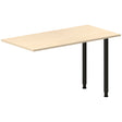 Ergoff Skrivebord, tilbyg DNA Birk 1200x600 mm I-ben Sort – Skrivebordstilbyg (billede 1)
