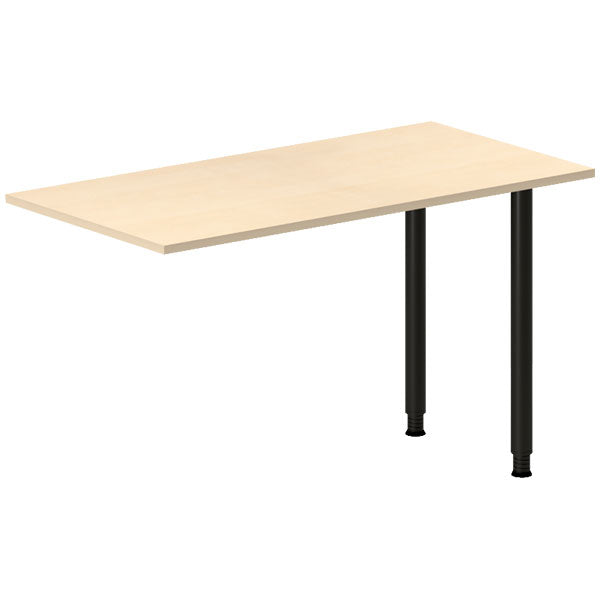 Ergoff Skrivebord, tilbyg DNA Birk 1200x600 mm I-ben Sort – Skrivebordstilbyg (billede 1)