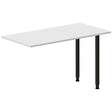 Ergoff Skrivebord, tilbyg DNA Lys grå 1200x600 mm I-ben Sort – Skrivebordstilbyg (billede 1)