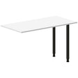 Ergoff Skrivebord, tilbyg DNA Hvid 1200x600mm I-ben Sort – Skrivebordstilbyg (billede 1)
