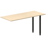 Ergoff Skrivebord, tilbyg DNA Birk 1400x600 mm I-ben Sort – Skrivebordstilbyg (billede 1)