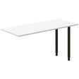 Ergoff Skrivebord, tilbyg DNA Hvid 1400x600mm I-ben Sort – Skrivebordstilbyg (billede 1)