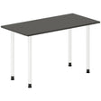 Ergoff Skrivebord DNA, Antracit 1200x600 mm I-ben/Hvid – Skriveborde (billede 1)