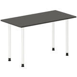 Ergoff Skrivebord DNA, Antracit 1200x600 mm I-ben/Hvid – Skriveborde (billede 1)