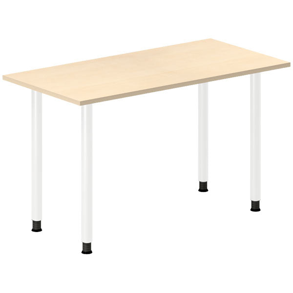 Ergoff Skrivebord DNA, Birk 1200x600 mm I-ben/Hvid – Skriveborde (billede 1)