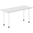 Ergoff Skrivebord DNA, Lysgrå 1400x600 mm I-ben/Hvid – Skriveborde (billede 1)