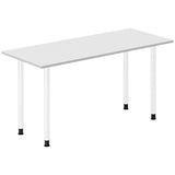 Ergoff Skrivebord DNA, Lysgrå 1400x600 mm I-ben/Hvid – Skriveborde (billede 1)