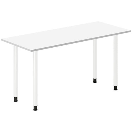 Ergoff Skrivebord DNA, Hvid 1400x600mm I-ben/Hvid – Skriveborde (billede 1)