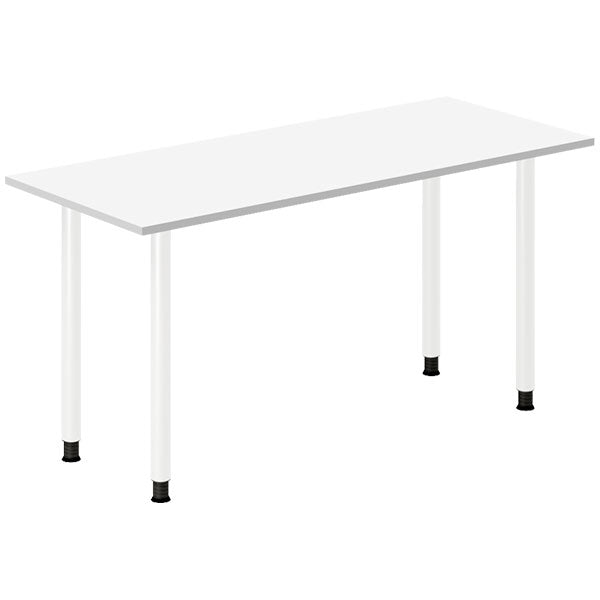 Ergoff Skrivebord DNA, Hvid 1400x600mm I-ben/Hvid – Skriveborde (billede 1)