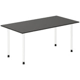 Ergoff Skrivebord DNA, Antracit 1600x800 mm I-ben/Hvid – Skriveborde (billede 1)