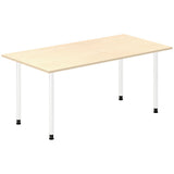 Ergoff Skrivebord DNA, Birk 1600x800 mm I-ben/Hvid – Skriveborde (billede 1)